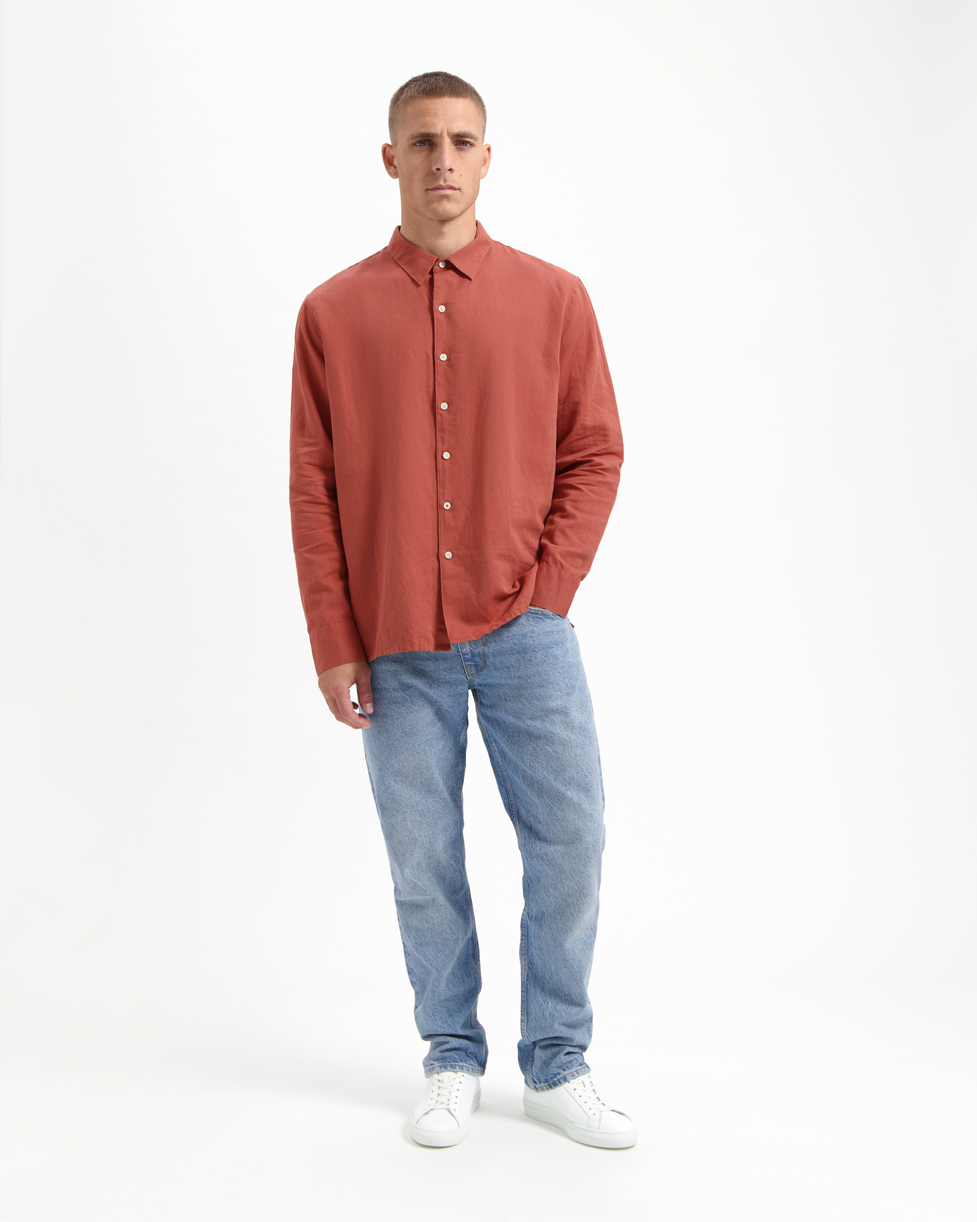 Chemise-Milan-Terracotta-coton-biologique-lin-Kuyichi04