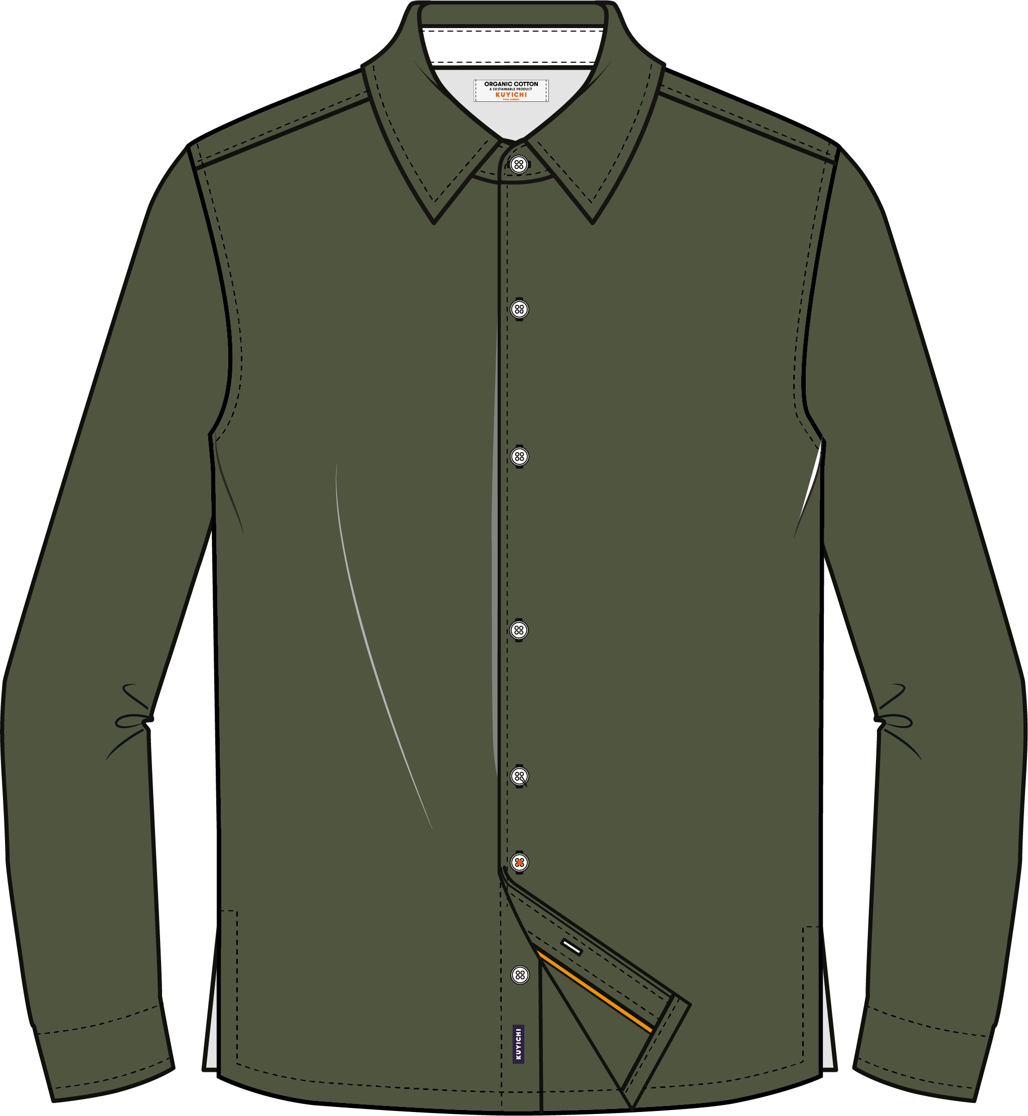 Chemise-Milan-moss-green-coton-biologique-lin-Kuyichi05