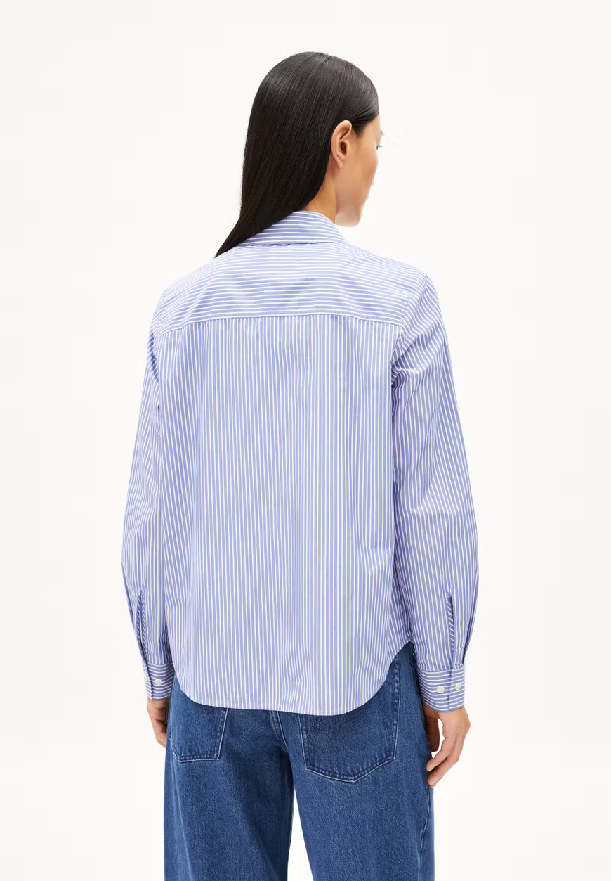 Chemisier-louilaa-striped-white-lapis-blue-coton-biologique-Armed-Angels02