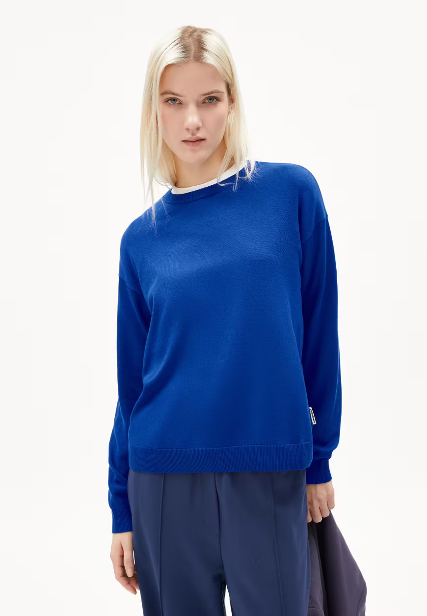 Pull Larunaa - lapis blue - coton biologique et tencel - Armed Angels 01