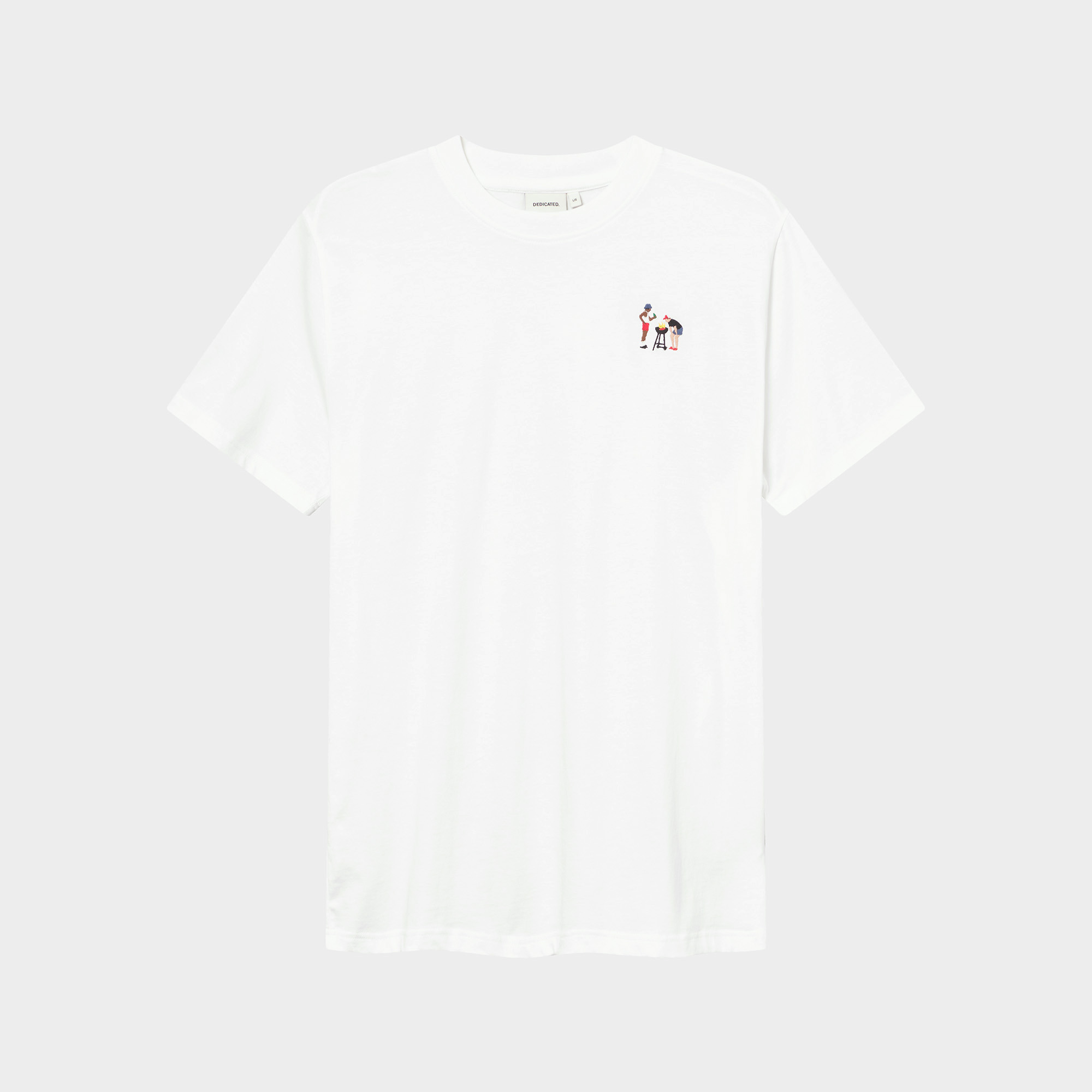 T-shirt Stockholm BBQ Emb White - Coton biologique - Dedicated 02