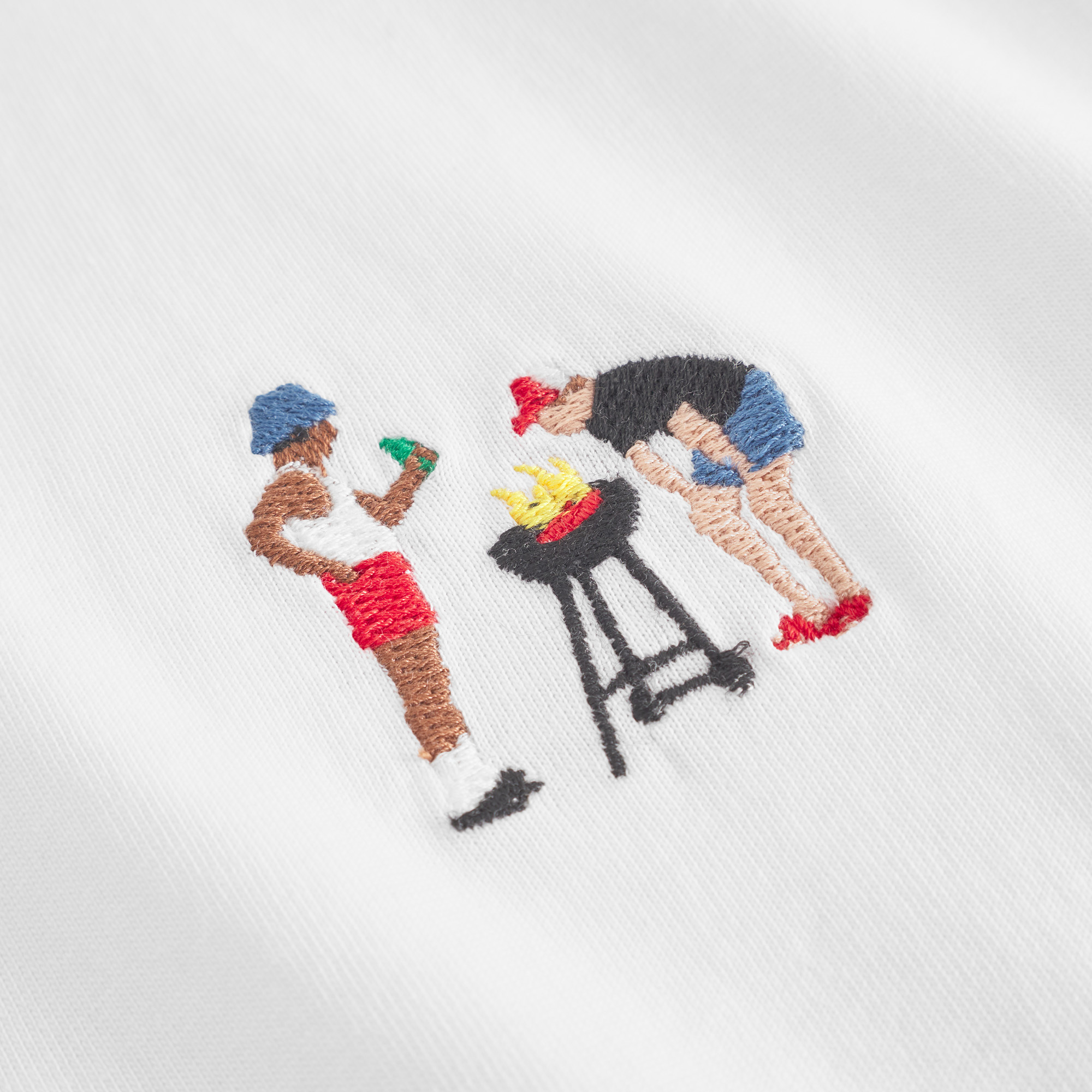 T-shirt Stockholm BBQ Emb White - Coton biologique - Dedicated 03