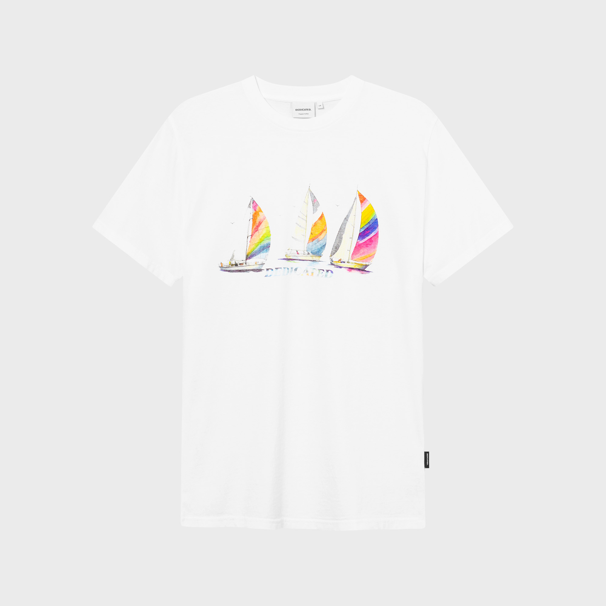 T-shirt Stockholm Sailing Boats White - coton biologique - Dedicated 02