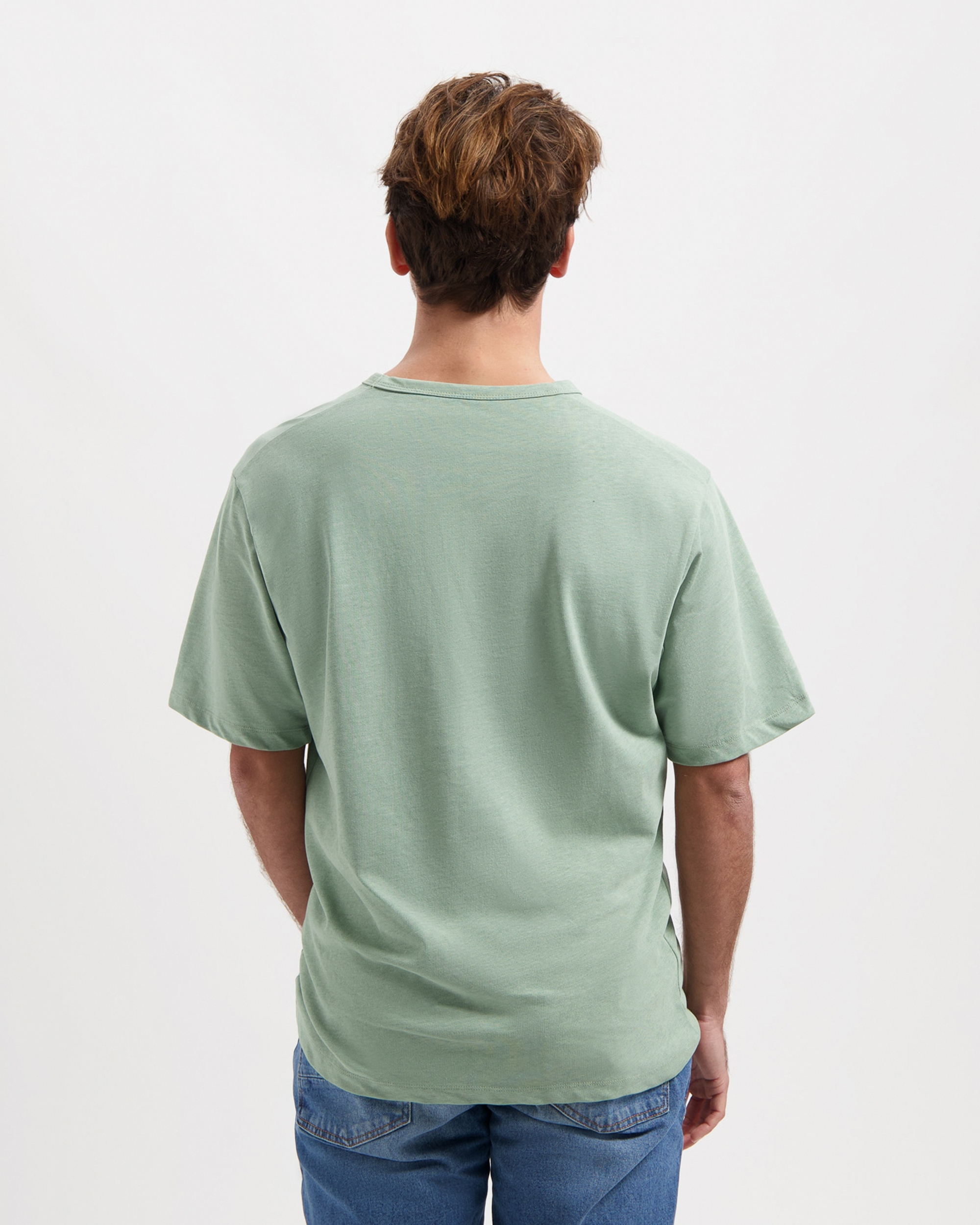T-shirt Liam - soft petrol - coton biologique et lin - Kuyichi 04