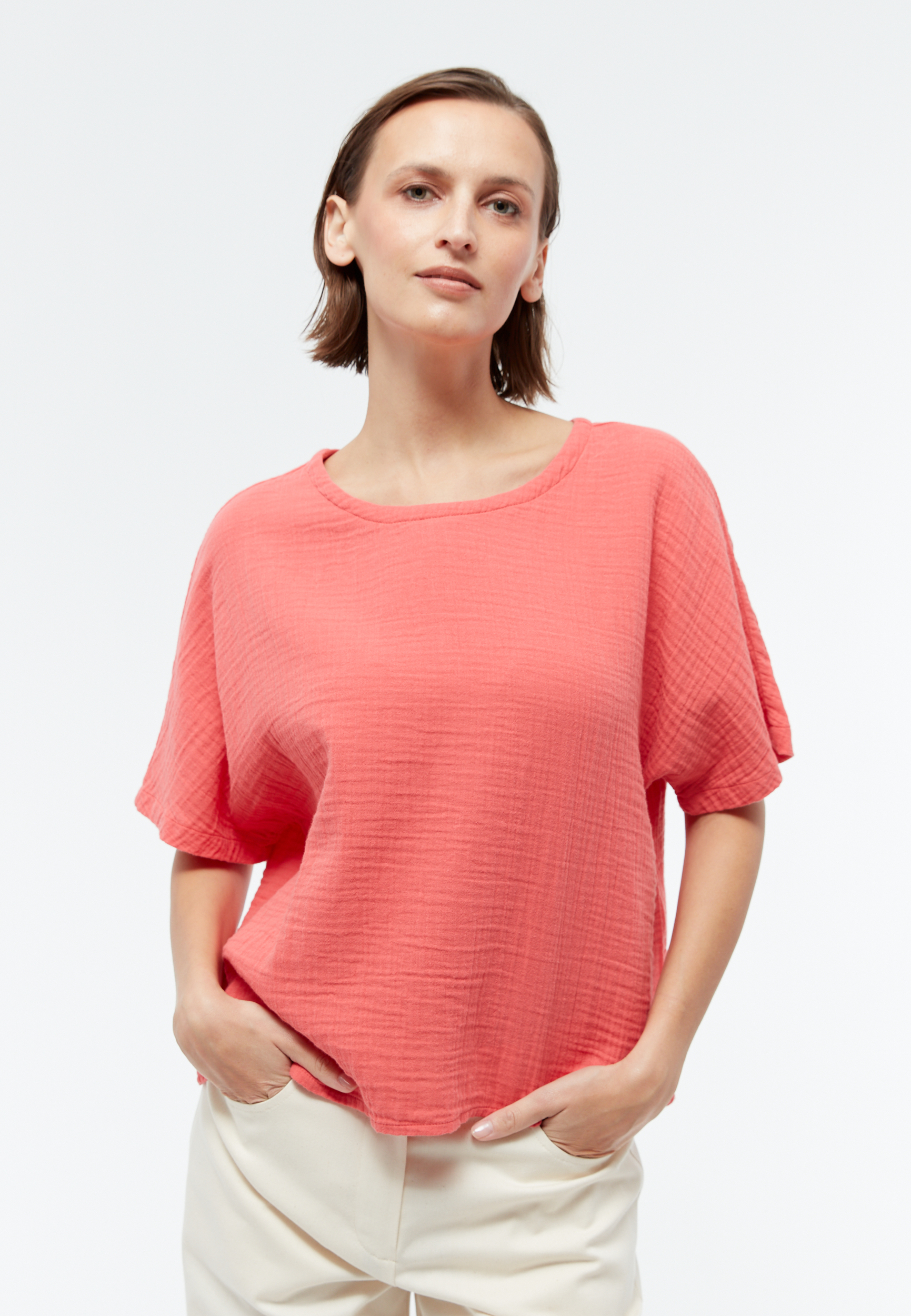 Blouse-Pina-Sunset-Coral-coton-biologique-Givn01