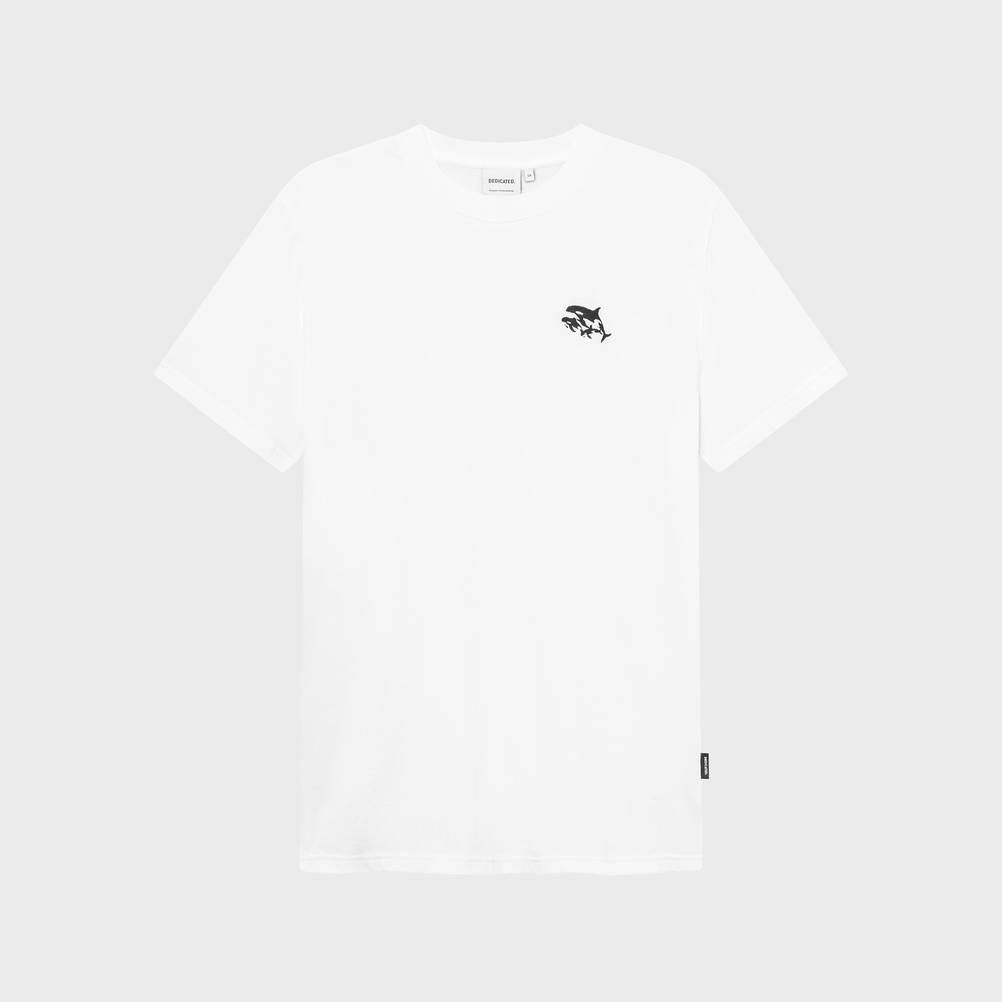 T-shirt Stockholm Jump Whale White - coton biologique - Dedicated 02