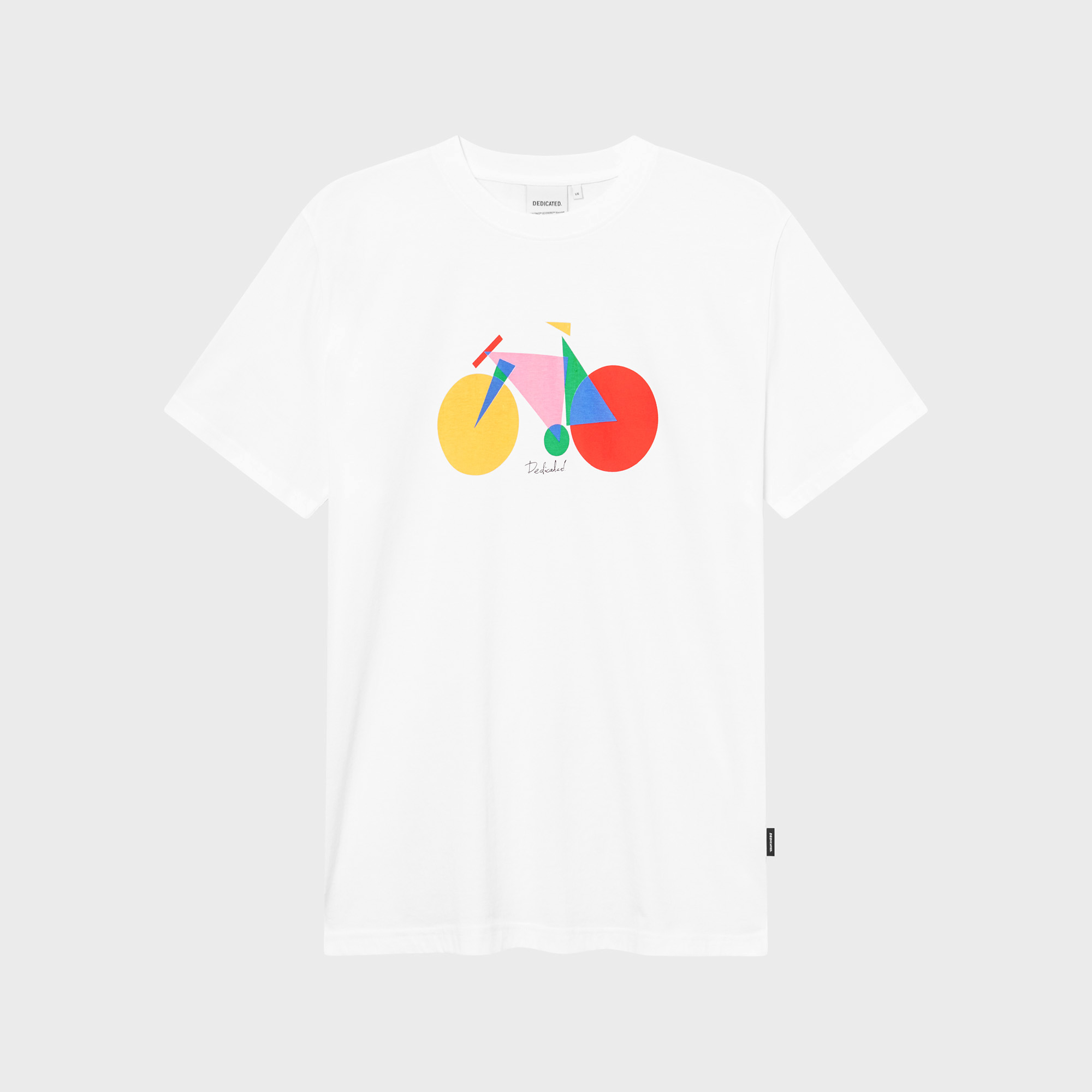 T-shirt Stockholm Paper Cut Bike White - coton biologique - Dedicated 02