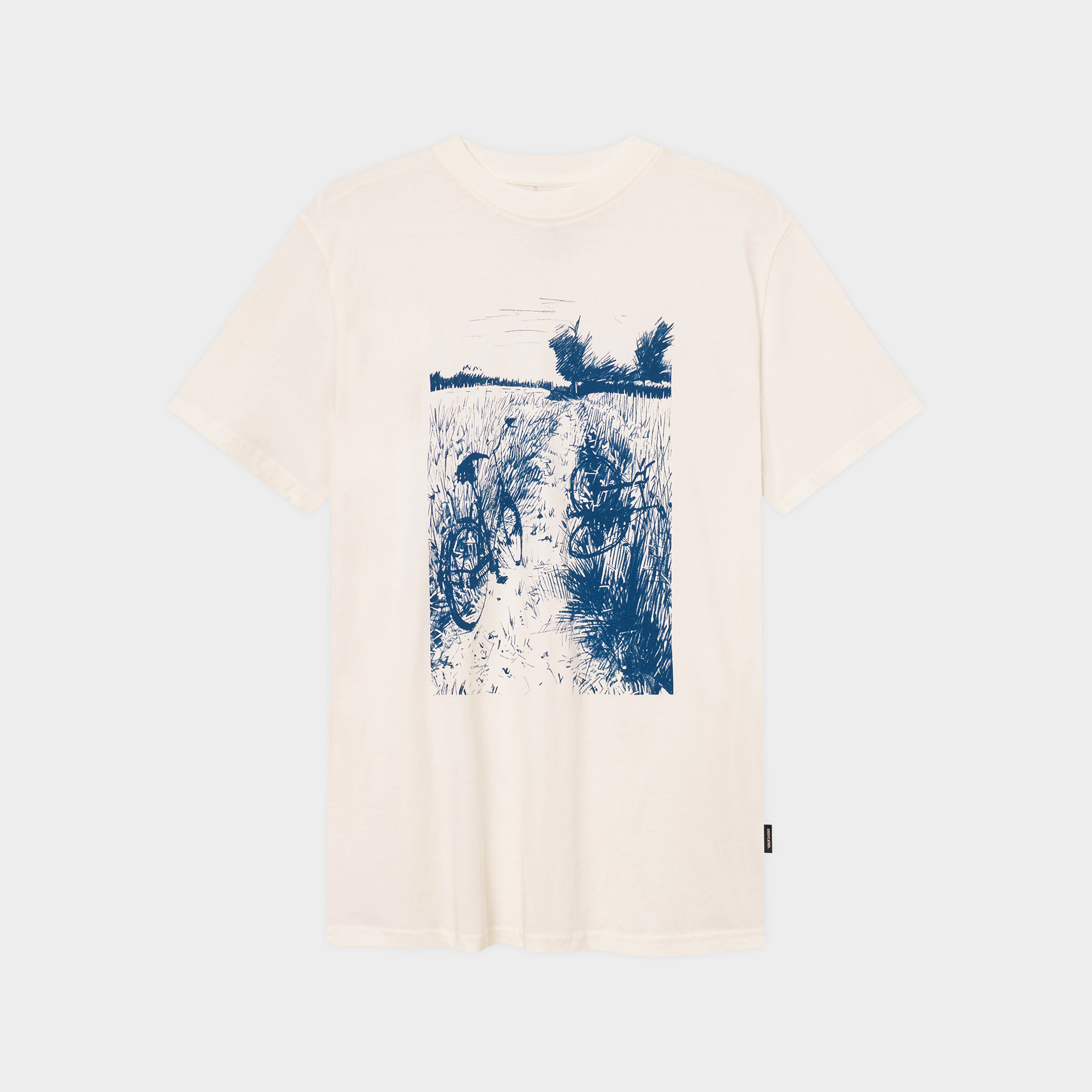T-shirt Stockholm Summer Bikes Off-White - coton biologique - Dedicated 01