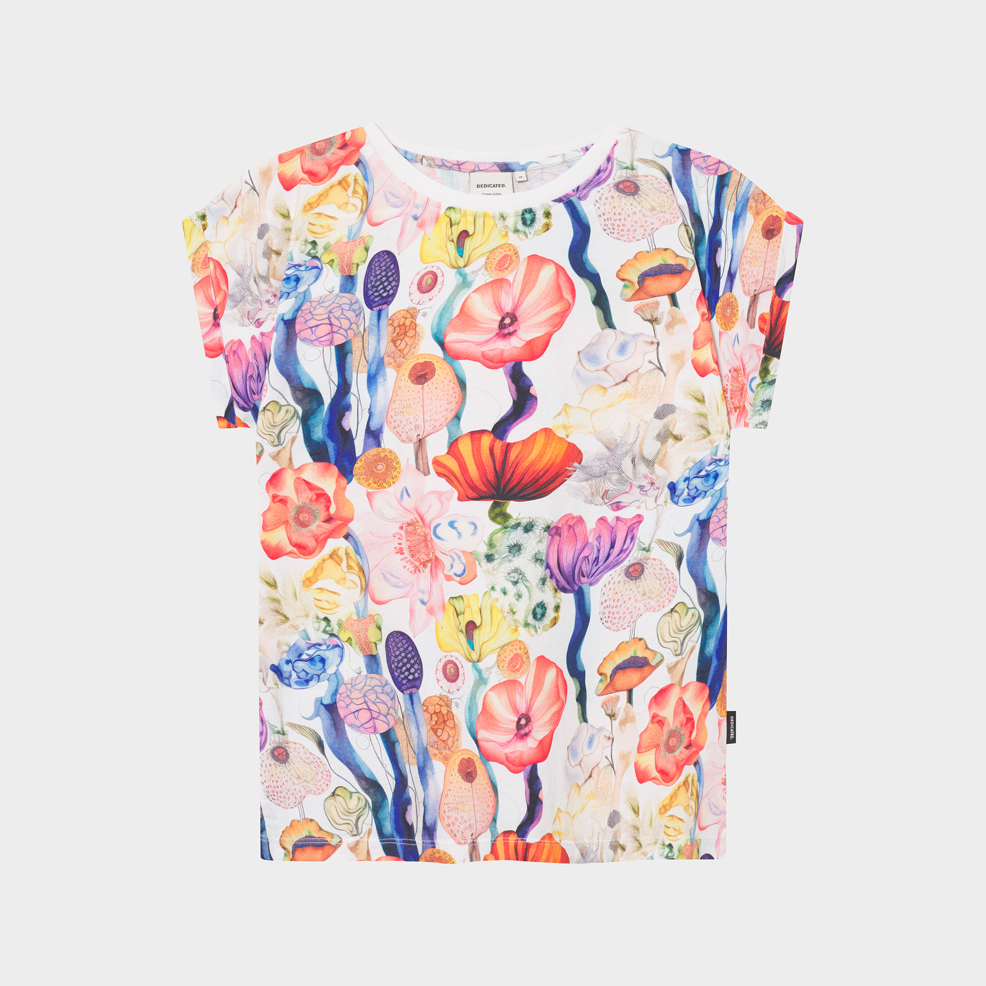 T-shirt Visby Fantasy Flowers Multi Color - coton biologique - Dedicated 02