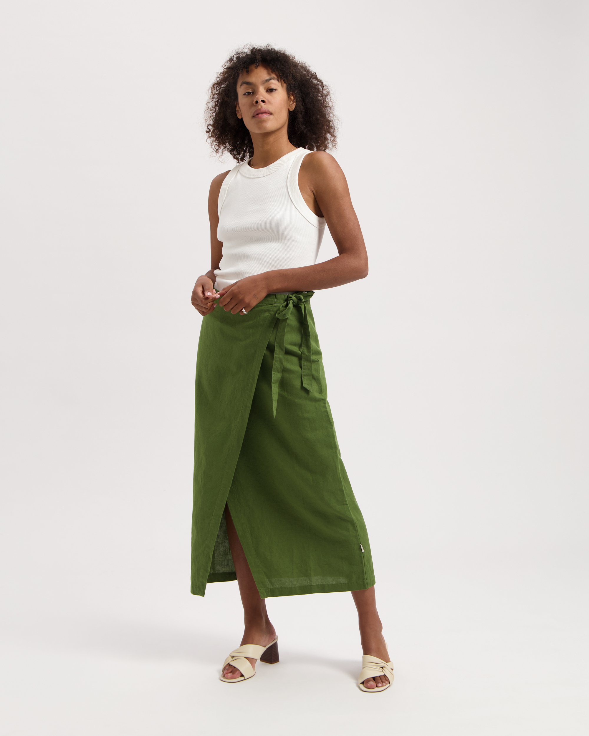 Jupe-Hanna-Pine-Green-coton-biologique-lin-Kuyichi06