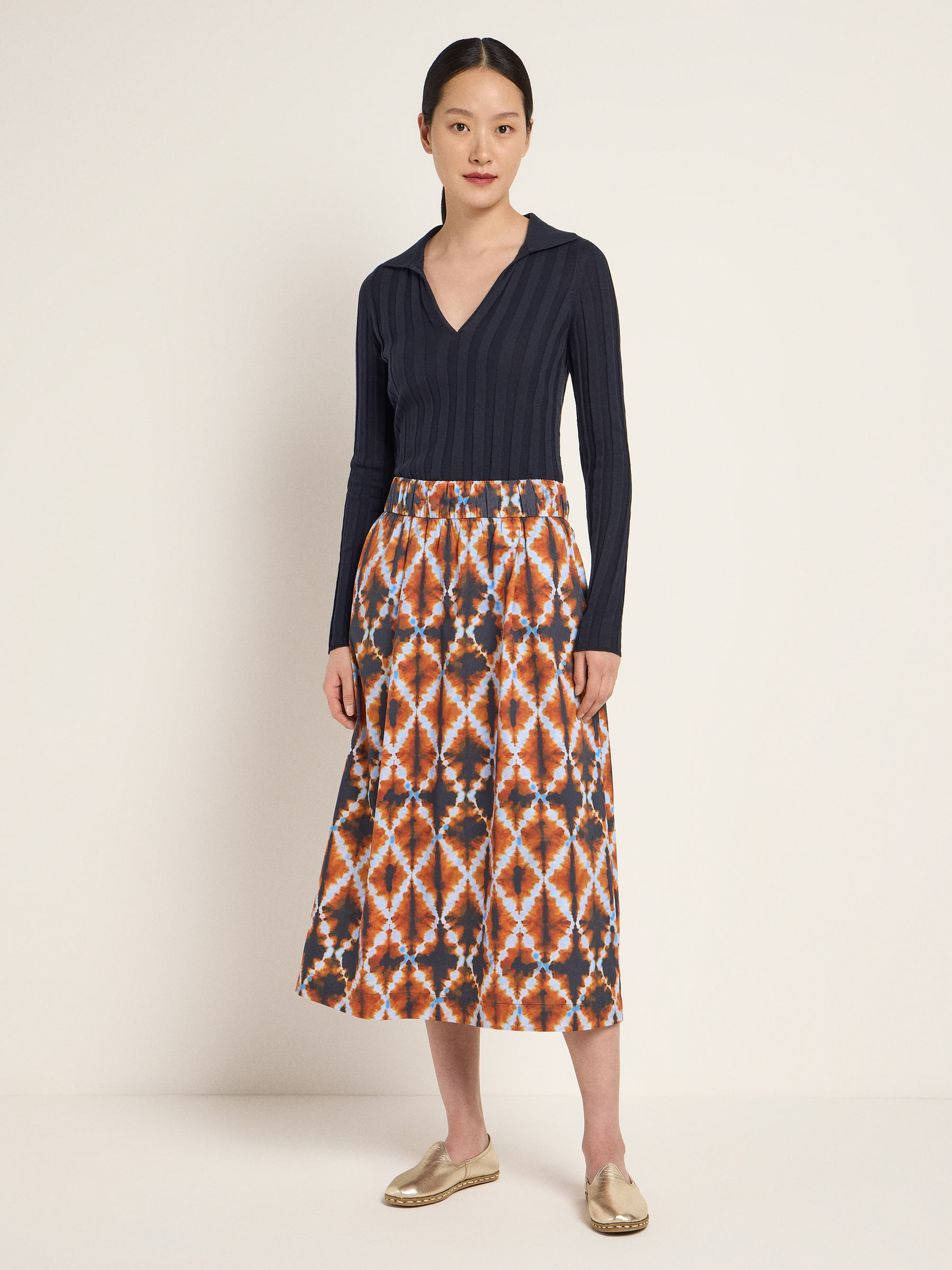 Jupe-Zettie-print-batik-almond-coton-biologique-Lanius02