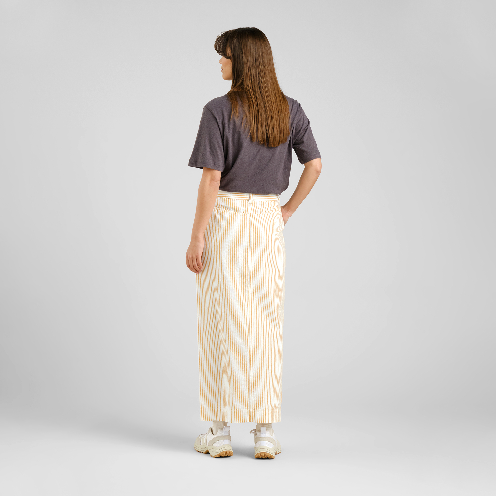 Jupe Finsta Work Stripe Yellow - coton biologique - Dedicated 04
