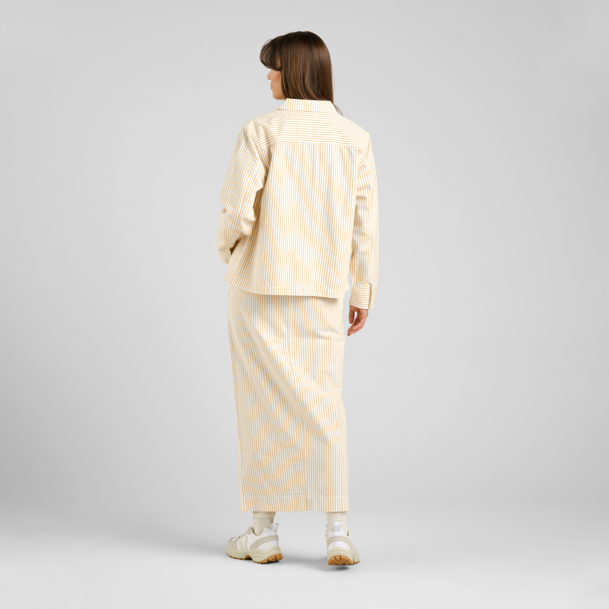 Jupe Finsta Work Stripe Yellow - coton biologique - Dedicated 07