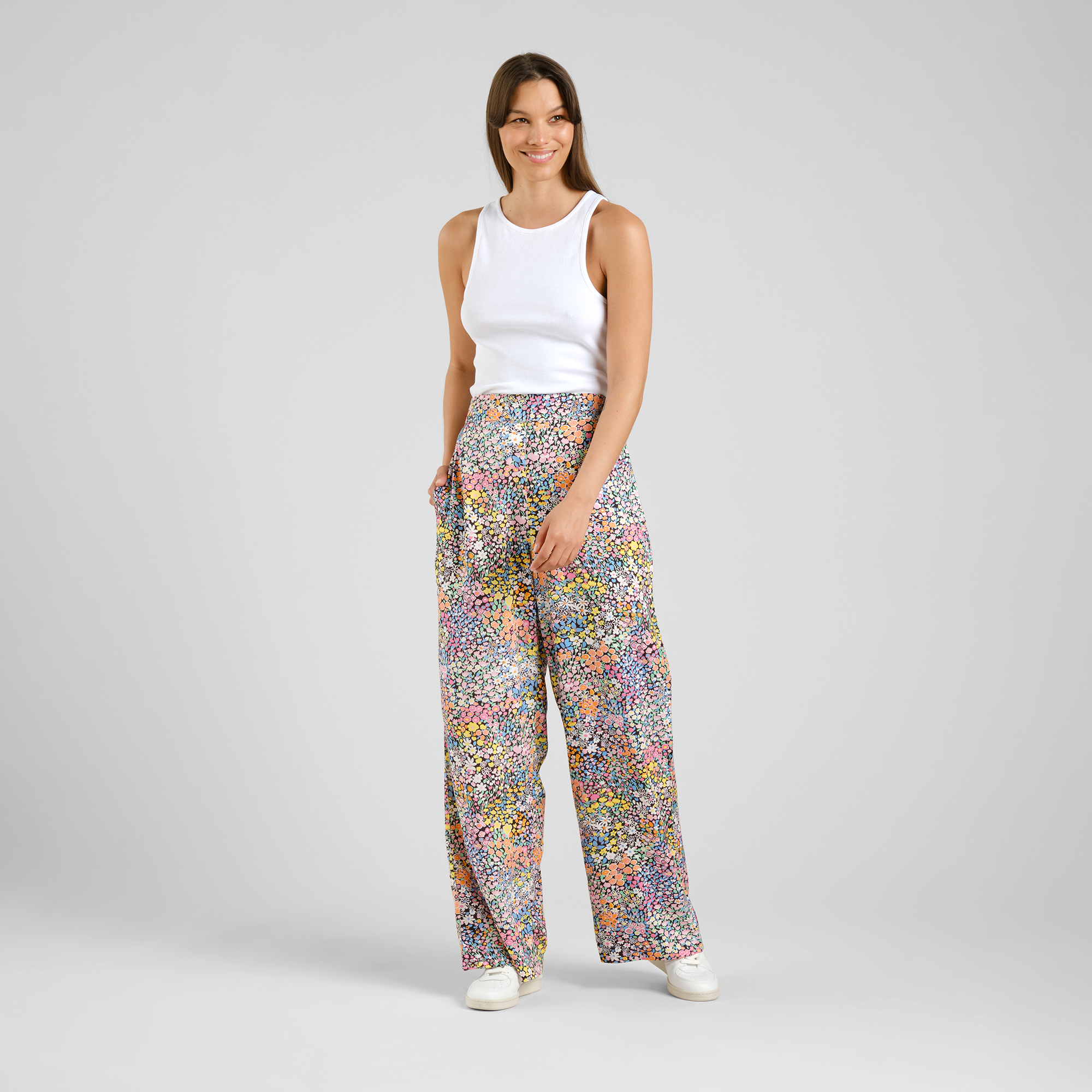 Pants Ale Meadow Flowers Multi Color - Tencel - Dedicated 01