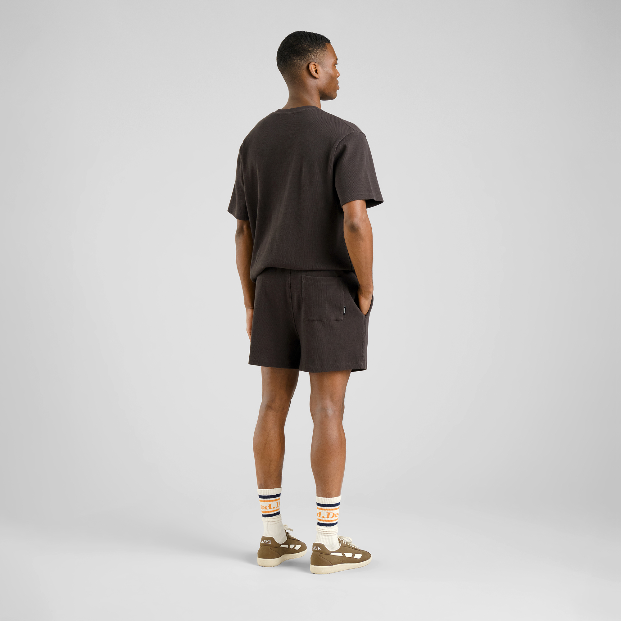 Shorts Essingen Waffle Phantom Black - coton biologique - Dedicated 04