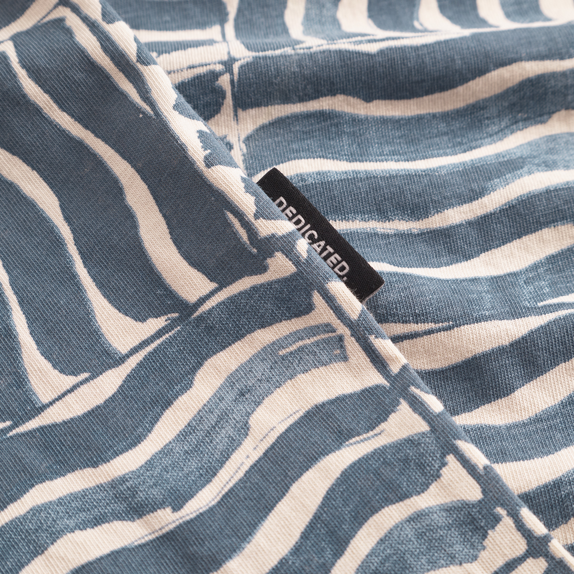 T-shirt Stockholm Wave Tiles Blue - coton biologique - Dedicated 05
