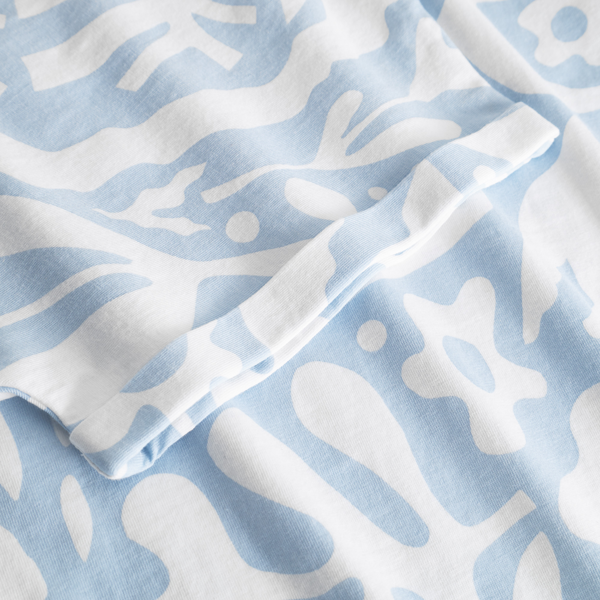 T-shirt Visby Wonky Beach Skyway Blue - coton biologique - Dedicated 04