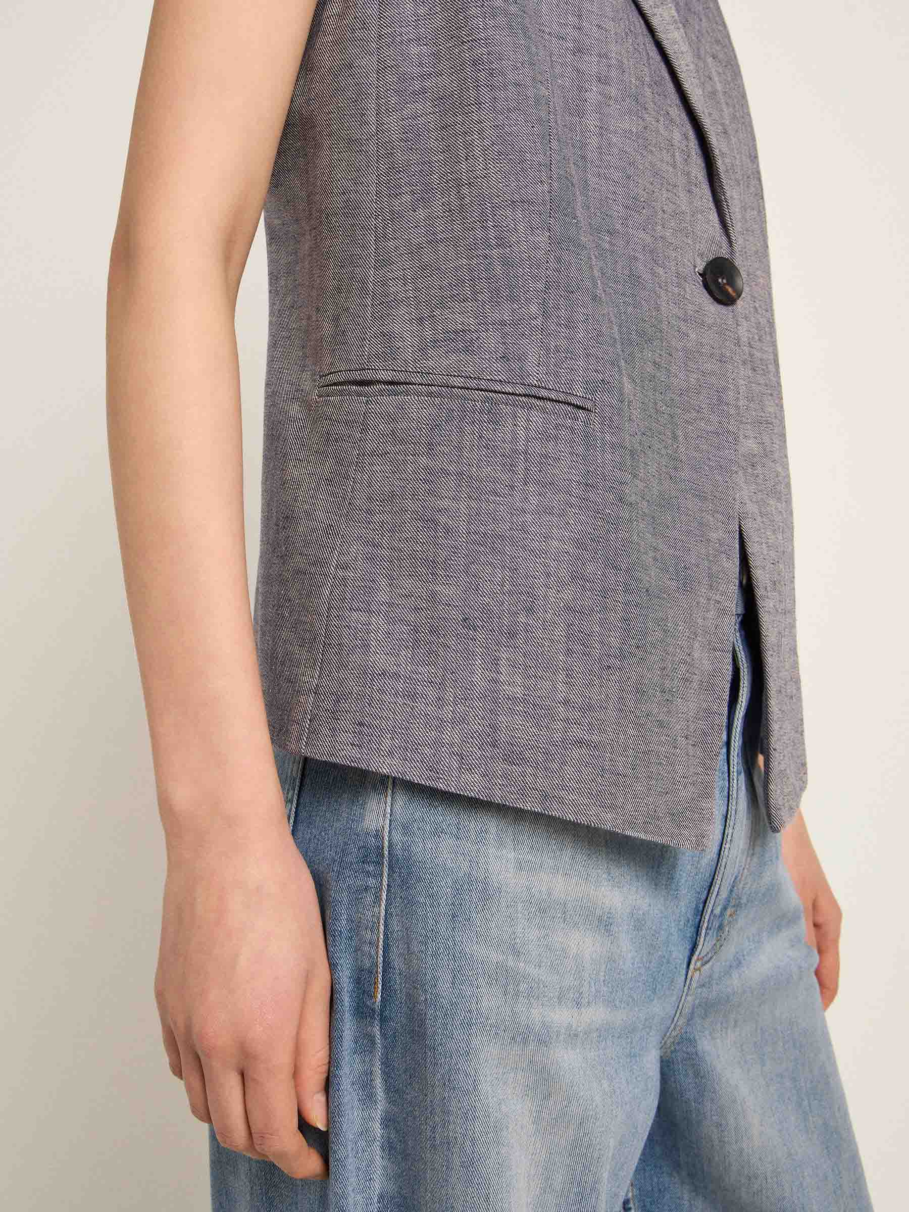 Blazer-Zuri-dark-blue-melange-coton-biologique-lin-Lanius04