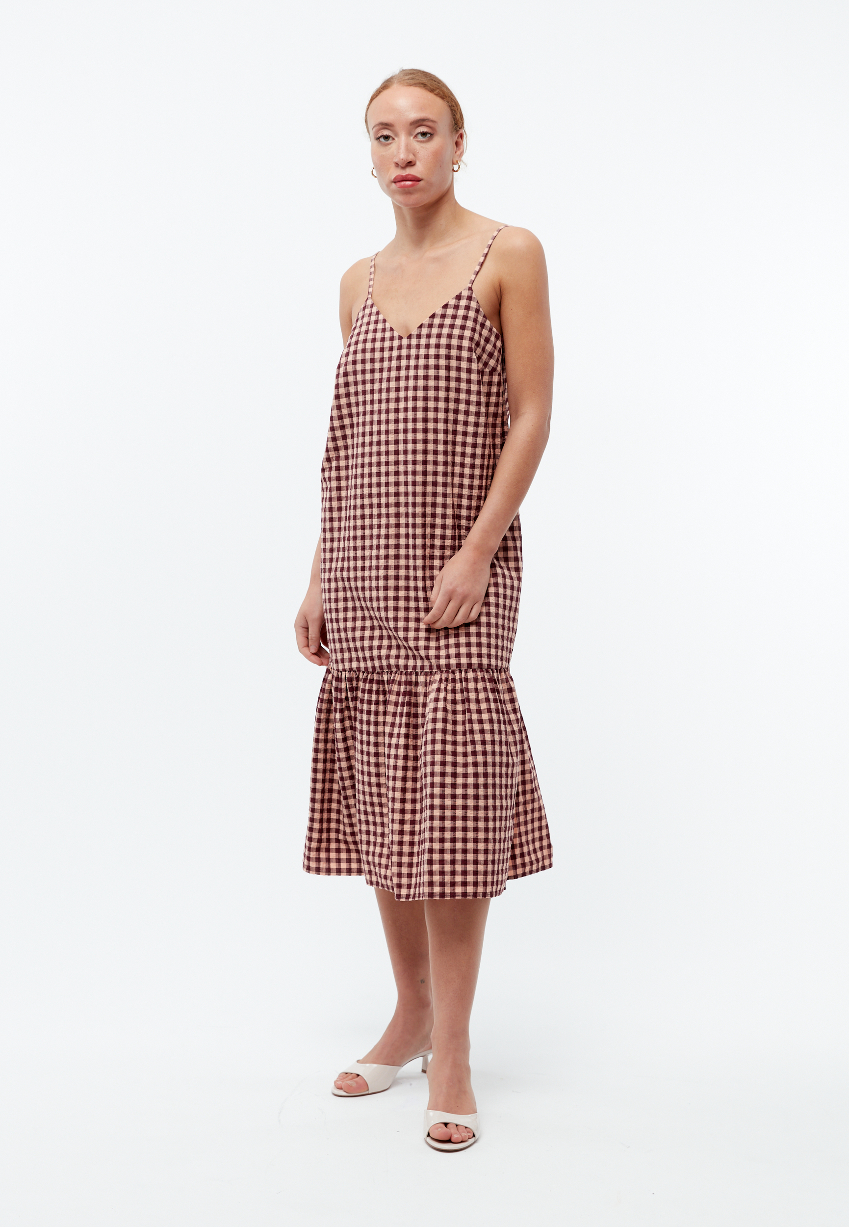 Robe-Britney- Light-Apricot-Burgundy-(Structure)-coton-biologique-Givn01