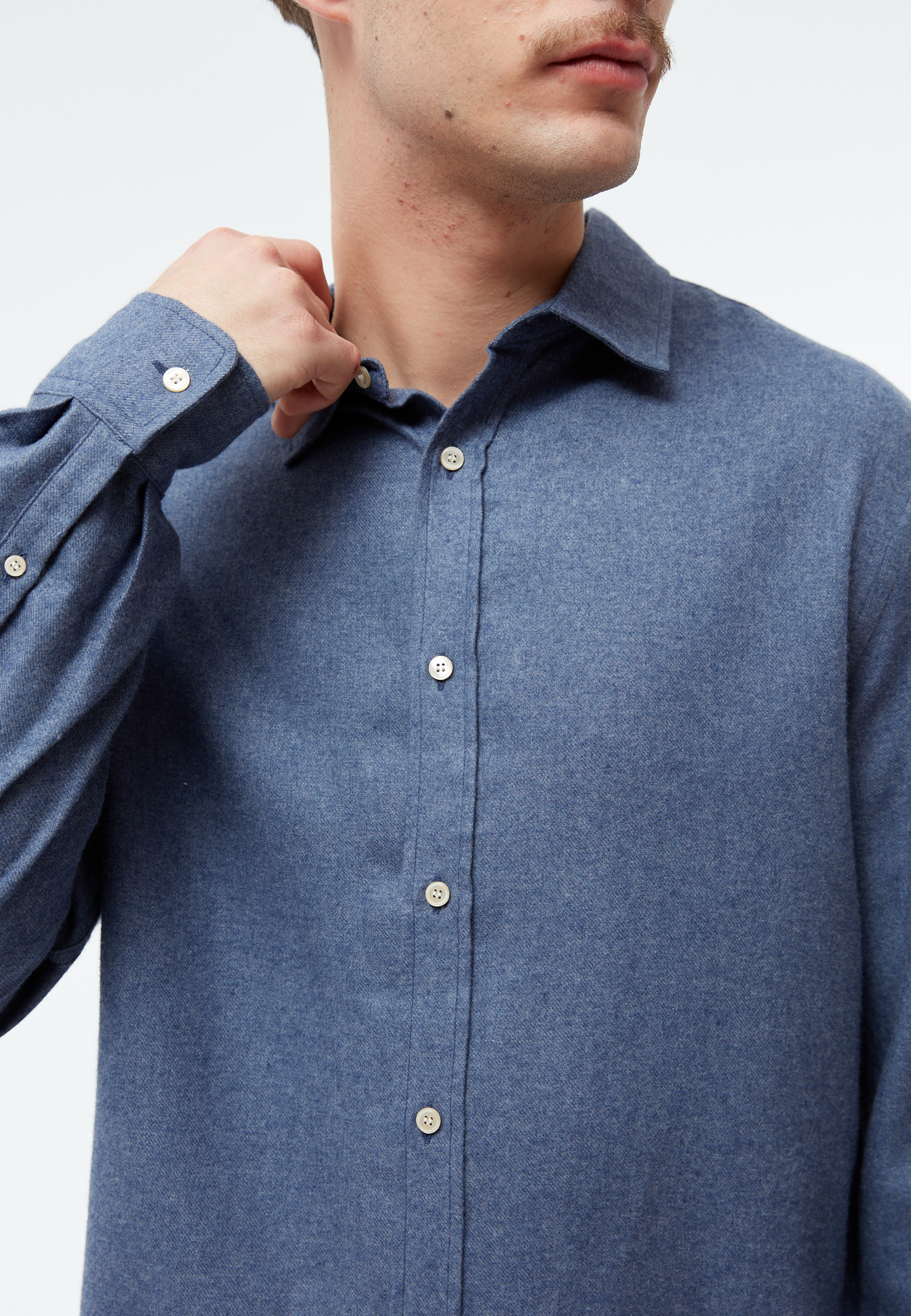 Chemise-John-yale-blue-tencel-coton-biologique-Givn03