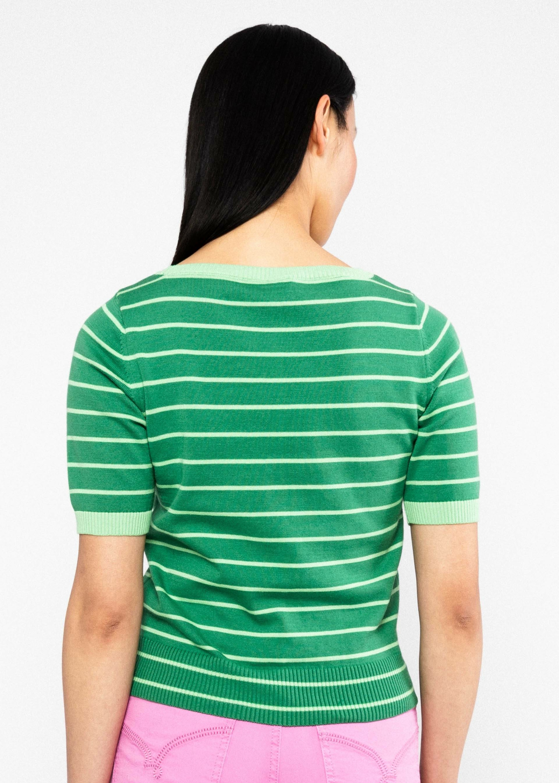 Pull-pretty-preppy-green-picnic-parade-stripe-coton-biologique-Blutsgeschwister03