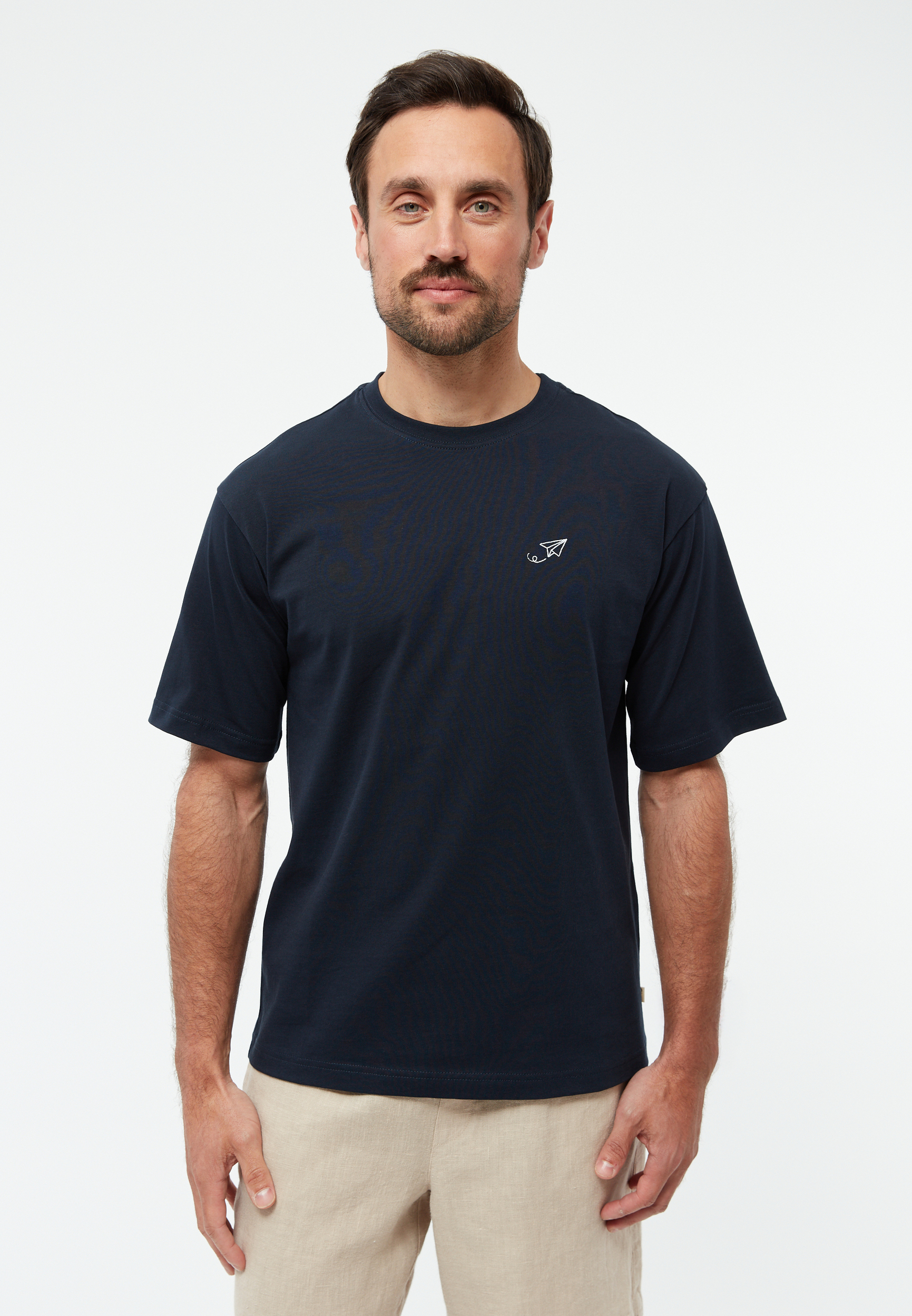 T-shirt-Lasse-Paper-Plane-Midnight-Blue-coton-biologique-Givn02