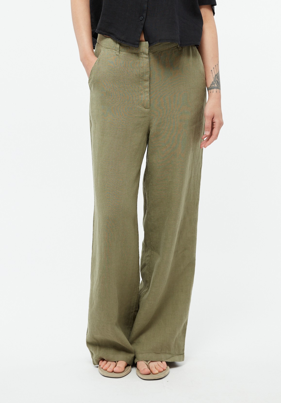 Pantalon-Beatrice-faded-olive-lin-Givn01