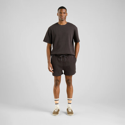 Shorts Essingen Waffle Phantom Black - coton biologique - Dedicated 01