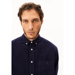 Chemise-Ben-velours-tinted-navy-coton-biologique-Armed-Angels02
