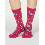 SPW671-MAGENTA-PINK--Lucille-Bamboo-Organic-Cotton-Spot-Socks-In-Magenta-Pink-2