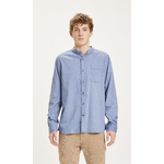 Chemise Eric - bleu - flanelle - coton biologique - Knowledge Cotton Apparel 01