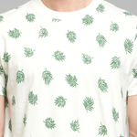 T-shirt green leaves - coton biologique - Dedicated 02