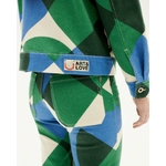 Veste Tetris Frans - bleu et vert - coton biologique - Thinking Mu 03