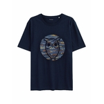 T-shirt Hibou cross stitch - bleu marine - coton biologique - Knowledge Cotton Apparel 05