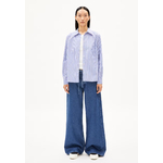 Chemisier-louilaa-striped-white-lapis-blue-coton-biologique-Armed-Angels05