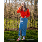 Fleur de lin - Jupe Emilia - denim - coton regénératif + tencel - Kuyichi 1