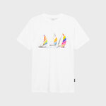 T-shirt Stockholm Sailing Boats White - coton biologique - Dedicated 02
