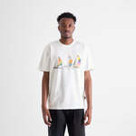 T-shirt Stockholm Sailing Boats White - coton biologique - Dedicated 01