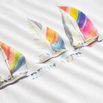 T-shirt Stockholm Sailing Boats White - coton biologique - Dedicated 03