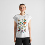 T-shirt Visby Butterfly Field White - coton biologique - Dedicated 01