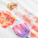 T-shirt Visby Fantasy Flower Bouquet White - coton biologique - Dedicated 03