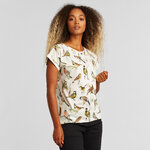 T-shirt Visby Autumn Birds Off White - coton biologique - Dedicated 01