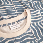 T-shirt Stockholm Wave Tiles Blue - coton biologique - Dedicated 04