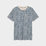 T-shirt Stockholm Wave Tiles Blue - coton biologique - Dedicated 02
