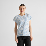 T-shirt Visby Wonky Beach Skyway Blue - coton biologique - Dedicated 01