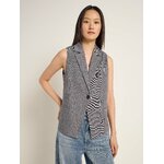 Blazer-Zuri-dark-blue-melange-coton-biologique-lin-Lanius01