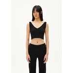Crop Top Telmaa - black - coton bio - polyamide recyclée - Armed Angels 01