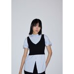 Crop Top Telmaa - black - coton bio - polyamide recyclée - Armed Angels 05