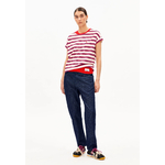 T-shirt-Idaara-Striped-oatmilk-mars-red-dynamo-blue-coton-biologique-Armed-Angels05