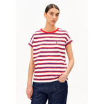 T-shirt-Idaara-Striped-oatmilk-mars-red-dynamo-blue-coton-biologique-Armed-Angels01
